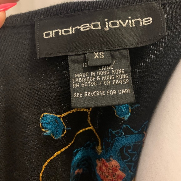 Andrea Jovine 100% Wool Embroidered Cardigan - Picture 5 of 7